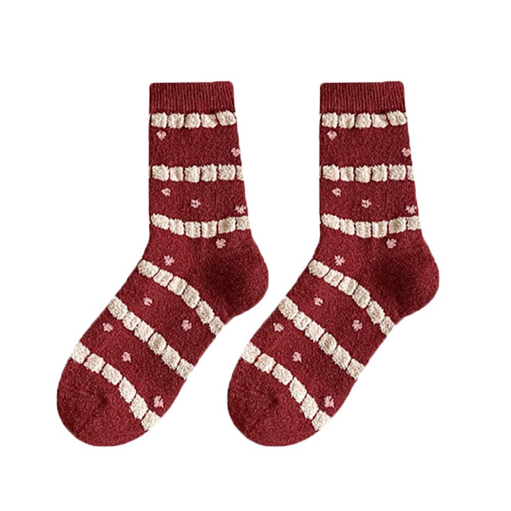 Fashion Sweat Absorption Red Mid-Calf Socks Breathable Soft Warm Wool Socks Cozy Winter Warm Female Ankle Socks Casual Outfits One Size
Fashion Sweat Absorption Red Mid-Calf Socks Breathable Soft Warm Wool Socks Cozy Winter Warm Female Ankle Socks Casual Outfits One Size