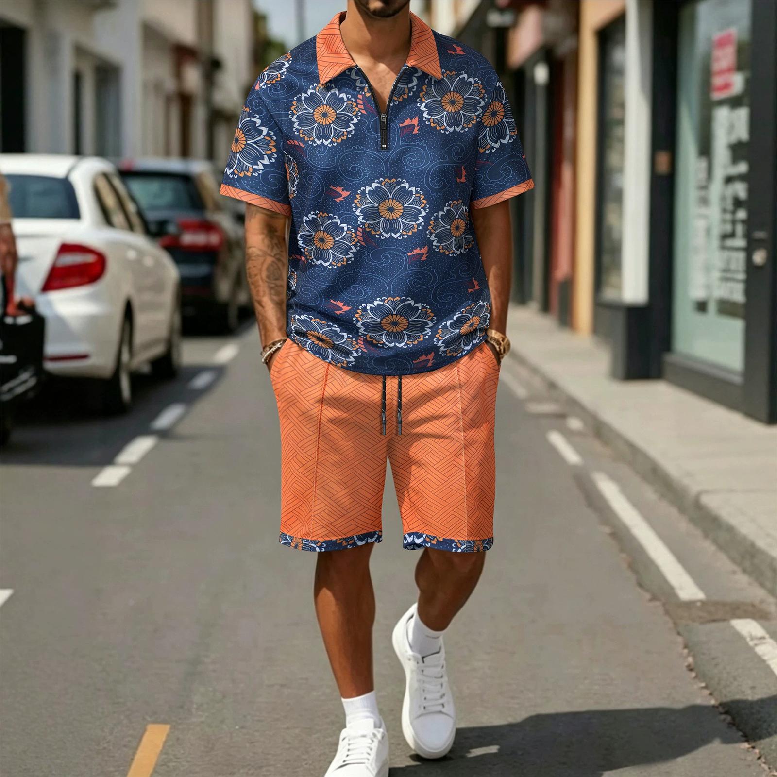 Men s Summer Casual Two Piece Set Short Sleeve Polo Shirt with Printed Design and Matching Drawstring Shorts Lightweight Breathable Fabric XXXL
Men s Summer Casual Two Piece Set Short Sleeve Polo Shirt with Printed Design and Matching Drawstring Shorts Lightweight Breathable Fabric XXXL