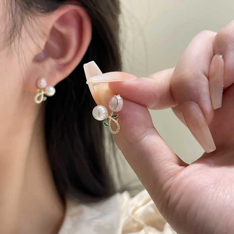 Korean Sweet Pink Peach Drop Earrings for Women Shiny Zircon Butterfly Opal Pearl Dangle Earring Girls Party Aesthetic Jewelry
Korean Sweet Pink Peach Drop Earrings for Women Shiny Zircon Butterfly Opal Pearl Dangle Earring Girls Party Aesthetic Jewelry