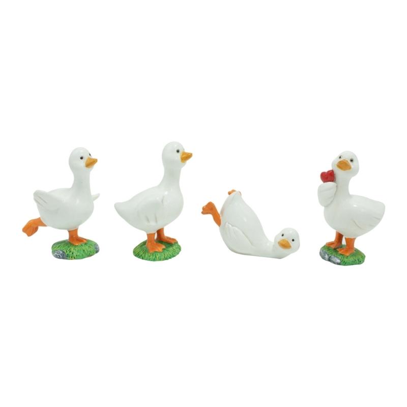 Set of 4 Cute White Duck Sculpture Resins Miniature Figurine Ornaments for Indoor and Outdoor Patios Garden Decoration 1
Set of 4 Cute White Duck Sculpture Resins Miniature Figurine Ornaments for Indoor and Outdoor Patios Garden Decoration 1