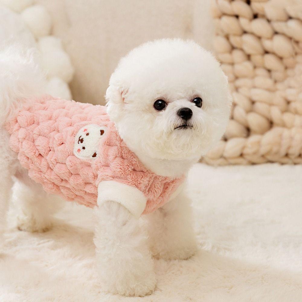 Cartoon Winter Warm Dog Clothes Plush/Polyester Plush Dog Pullover Bear Embroidery Dog Vest Winter
Cartoon Winter Warm Dog Clothes Plush/Polyester Plush Dog Pullover Bear Embroidery Dog Vest Winter