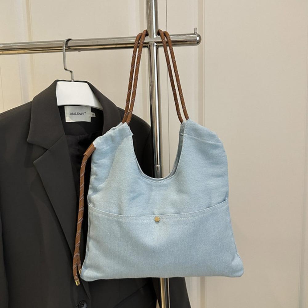 Shoulder Bag Vintage Handbag Street Style Simple Tote Bag Simple Denim Canvas Bag Students светло-синий
Shoulder Bag Vintage Handbag Street Style Simple Tote Bag Simple Denim Canvas Bag Students светло-синий