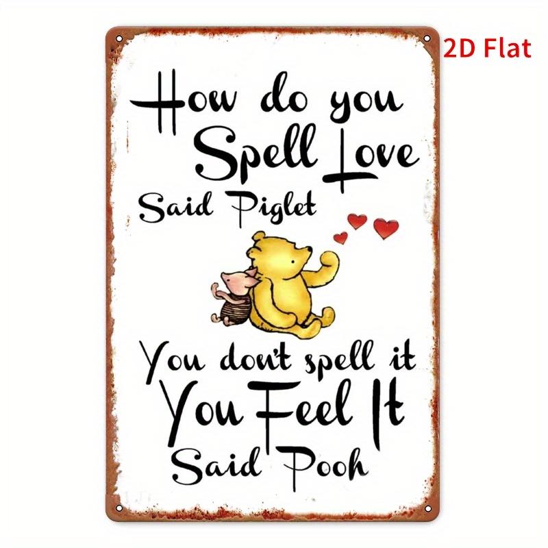 2D Flat, 2D Flat Effect Piece Winnie and Pijam Classic Dialogue: You Don t Spell Love, Feel It 8x12 Inches, Iron Hanging Wall Su 20x30cm(7.8x11.8inch)
2D Flat, 2D Flat Effect Piece Winnie and Pijam Classic Dialogue: You Don t Spell Love, Feel It 8x12 Inches, Iron Hanging Wall Su 20x30cm(7.8x11.8inch)