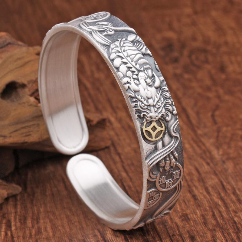 JMXD-Retro Domineering Silver Solid Pixiu Open мужской браслет, уникальный серебряный браслет с индивидуальностью
JMXD-Retro Domineering Silver Solid Pixiu Open мужской браслет, уникальный серебряный браслет с индивидуальностью