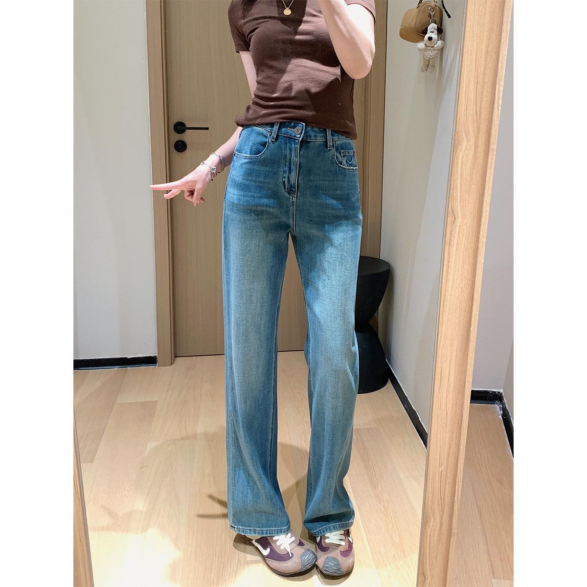 Black Label Smile Jeans: Cloud Swirl Soft Stretch Embroidered Straight-Leg Autumn Wide-Leg Pants 30
Black Label Smile Jeans: Cloud Swirl Soft Stretch Embroidered Straight-Leg Autumn Wide-Leg Pants 30