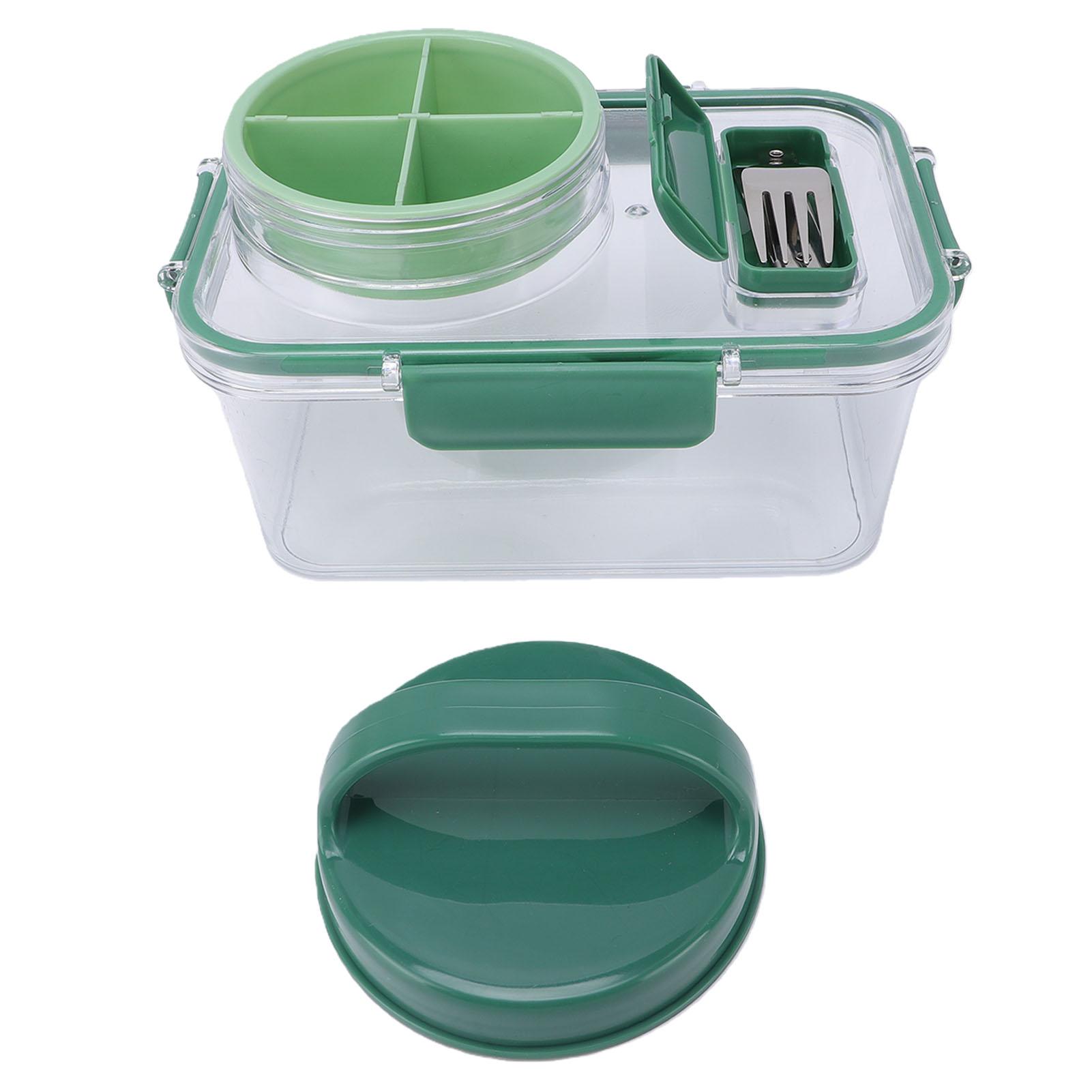 Rectangular Salad Bowl with 4 Condiment Containers Large Capacity Transparent Food Grade Portable Salad Bowl with Fork
Rectangular Salad Bowl with 4 Condiment Containers Large Capacity Transparent Food Grade Portable Salad Bowl with Fork