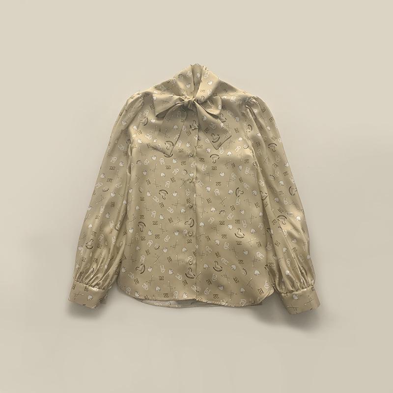 Silk Print Ribbon Style Straight-Cut Blouse with Double Slits 40 абрикосовий
Silk Print Ribbon Style Straight-Cut Blouse with Double Slits 40 абрикосовий