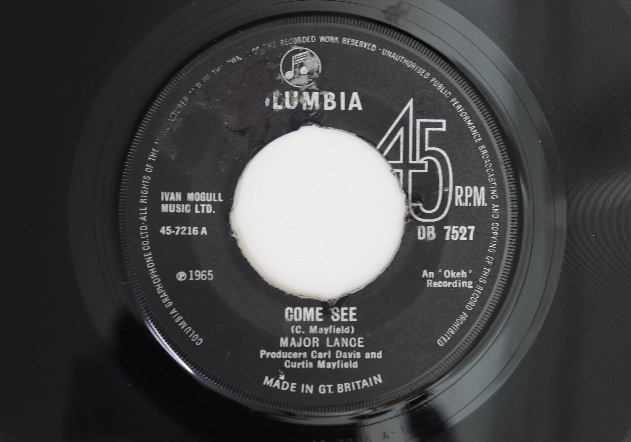 7inch Record MAJOR LANCE Come See You Belong To Me My Love DB7527 COLUMBIA 1965 UK SoulFunk Used
7inch Record MAJOR LANCE Come See You Belong To Me My Love DB7527 COLUMBIA 1965 UK SoulFunk Used