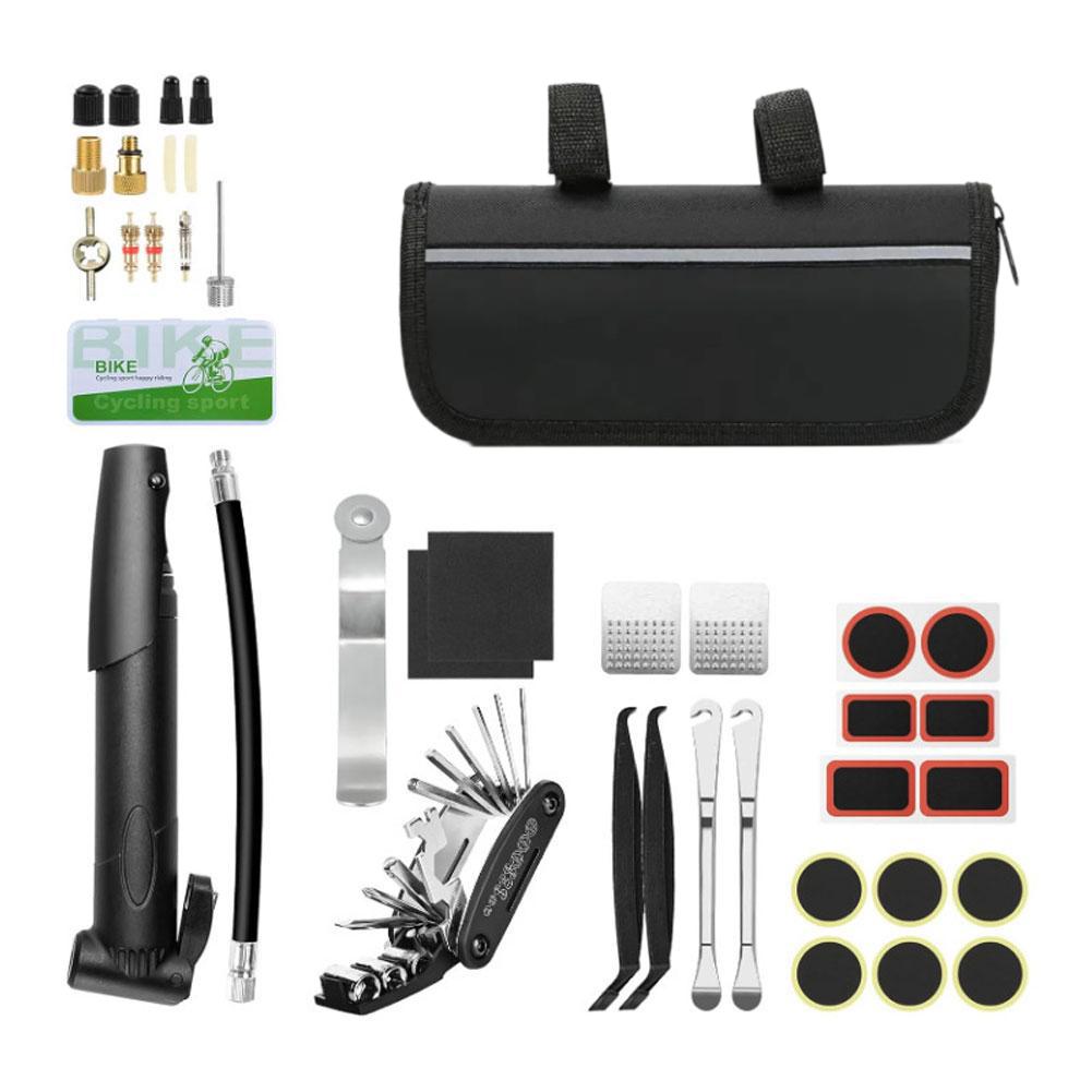 Tire Patch Lever Multifunctional Outdoor Tool Cycling Road Bike Repair Kits With Pump Bicycle Repair Kits Bag Portable Tool Set
Tire Patch Lever Multifunctional Outdoor Tool Cycling Road Bike Repair Kits With Pump Bicycle Repair Kits Bag Portable Tool Set