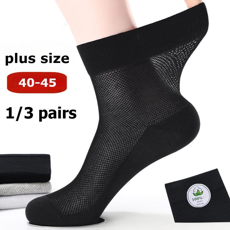 1/3 Pairs PLUS SIZE 40-45 Men Solid Color Thin Mesh Breathable Sweat-absorbent Socks Men s Mid-tube Socks Plus Size Socks 1 pair чорний
1/3 Pairs PLUS SIZE 40-45 Men Solid Color Thin Mesh Breathable Sweat-absorbent Socks Men s Mid-tube Socks Plus Size Socks 1 pair чорний