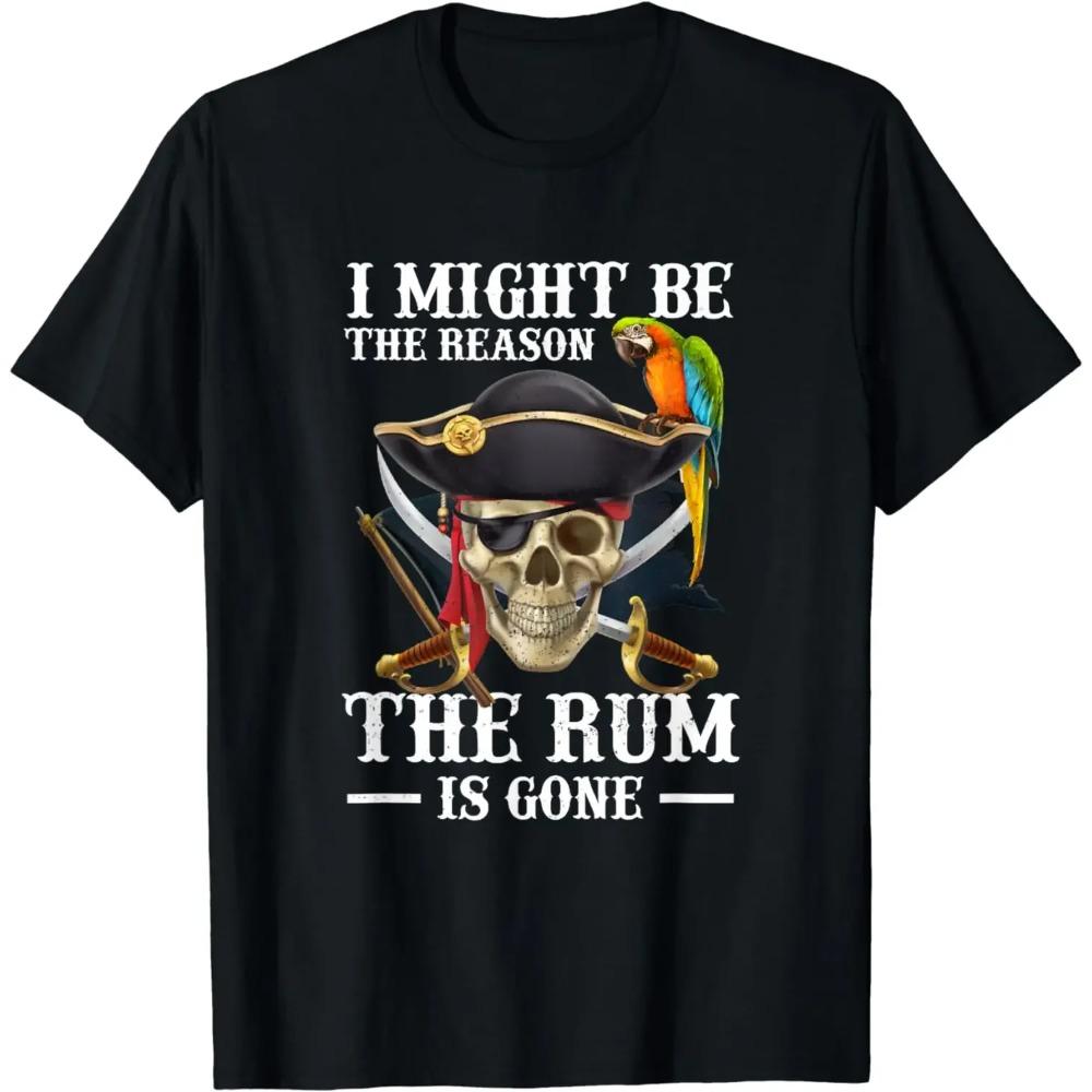 I Might Be The Reason The Rum Is Gone Pirate T-Shirt for Men Women Cotton Short Sleeve All Seasons Graphic T Shirts XXXXL сірий колір
I Might Be The Reason The Rum Is Gone Pirate T-Shirt for Men Women Cotton Short Sleeve All Seasons Graphic T Shirts XXXXL сірий колір