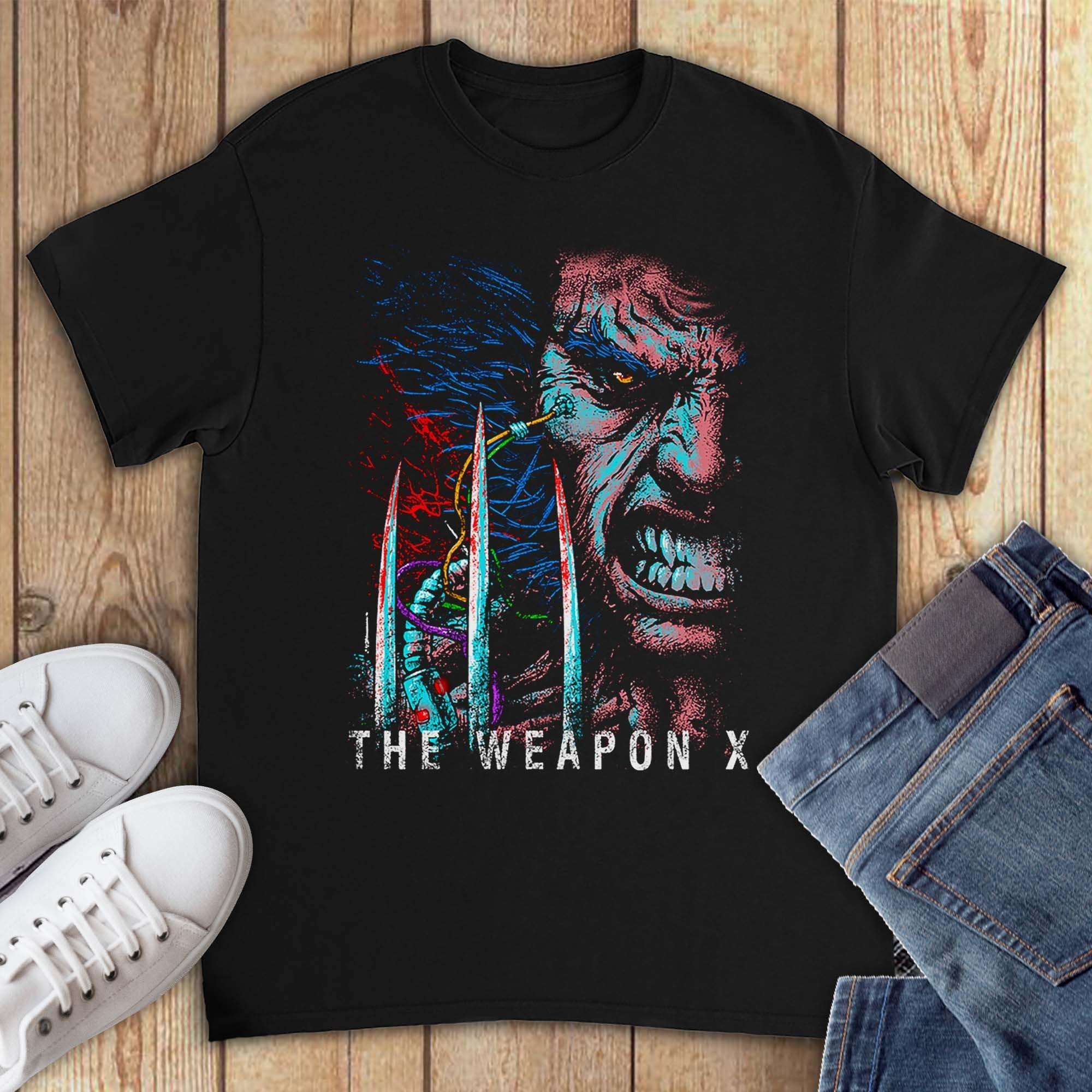 Vintage Weapon X Superhero Graphic Tshirt for Men Prue Cotton Tee Fitness Print Workout Tee Streetwear Harajuku Men Clothing Top S
Vintage Weapon X Superhero Graphic Tshirt for Men Prue Cotton Tee Fitness Print Workout Tee Streetwear Harajuku Men Clothing Top S