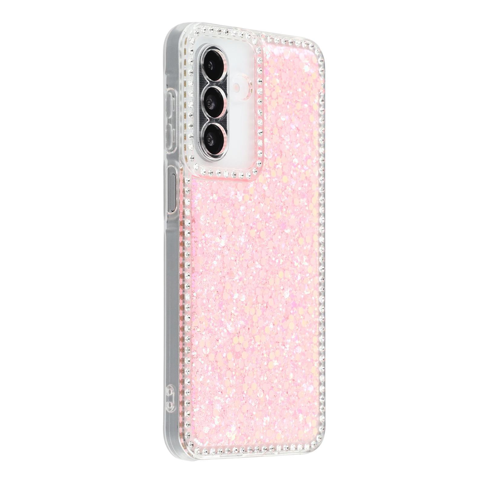 For Samsung Galaxy A56 5G Case Rhinestone Edge Glitter Epoxy TPU Phone Cover Pink
For Samsung Galaxy A56 5G Case Rhinestone Edge Glitter Epoxy TPU Phone Cover Pink