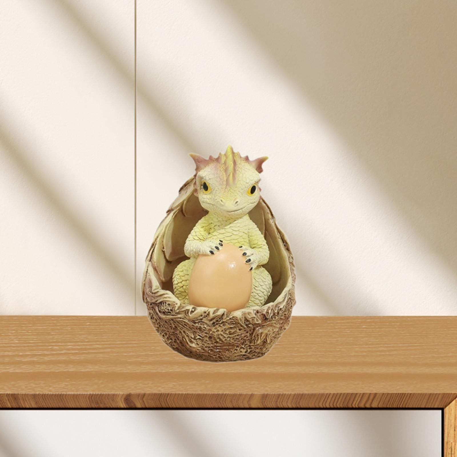 Dinosaur Figure, Indoor Animal Sculpture Desk Gift Resin Dragon for Office and Nursery Yellow with Egg
Dinosaur Figure, Indoor Animal Sculpture Desk Gift Resin Dragon for Office and Nursery Yellow with Egg