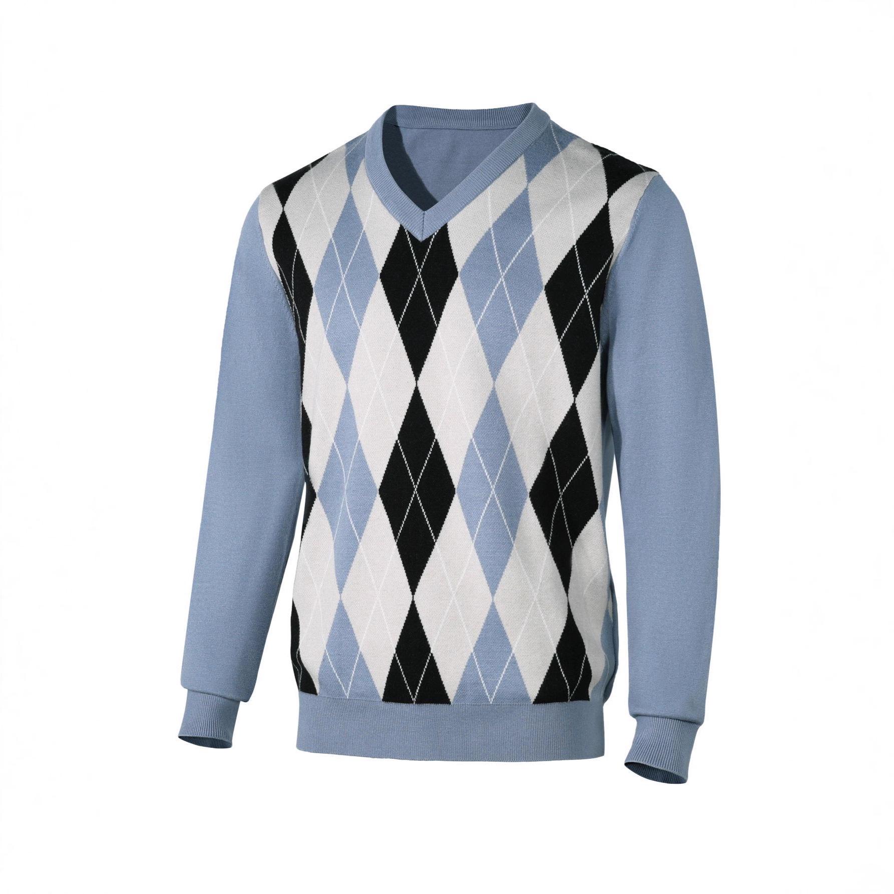 Men s Autumn/Winter Plaid Jacquard Wool Knit Slimming Pullover Sweater XXL світло-синій колір
Men s Autumn/Winter Plaid Jacquard Wool Knit Slimming Pullover Sweater XXL світло-синій колір