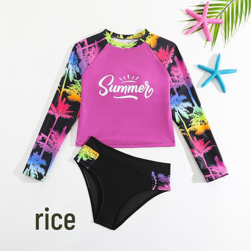 Europe and America Print Long Sleeve Girls Bikini Swimsuit - Conservative Swimwear for Beach or Hot Springs 8 Years фіолетовий
Europe and America Print Long Sleeve Girls Bikini Swimsuit - Conservative Swimwear for Beach or Hot Springs 8 Years фіолетовий