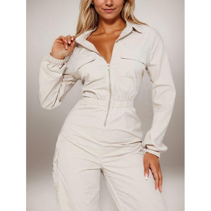 Cross-Border Workwear Overalls for Women with Pockets Jumpsuits Women Long Pants Apricot S
Cross-Border Workwear Overalls for Women with Pockets Jumpsuits Women Long Pants Apricot S