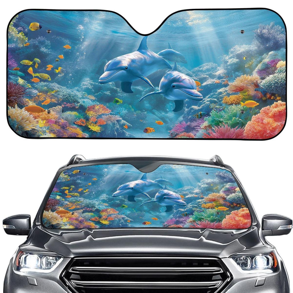 Portable Dolphin Car Windshield Sunshade, No Installation Needed, Summer Automobile UV Protection. Order Individually. One Size
Portable Dolphin Car Windshield Sunshade, No Installation Needed, Summer Automobile UV Protection. Order Individually. One Size