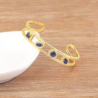 Nidin Trendy Gold Plated 4 Colors Evil Eye and Square Zircon Hollow Open Bangle Adjustable Fine Wedding Jewelry For Women Girls 56-58mm темно-синього кольору
Nidin Trendy Gold Plated 4 Colors Evil Eye and Square Zircon Hollow Open Bangle Adjustable Fine Wedding Jewelry For Women Girls 56-58mm темно-синього кольору