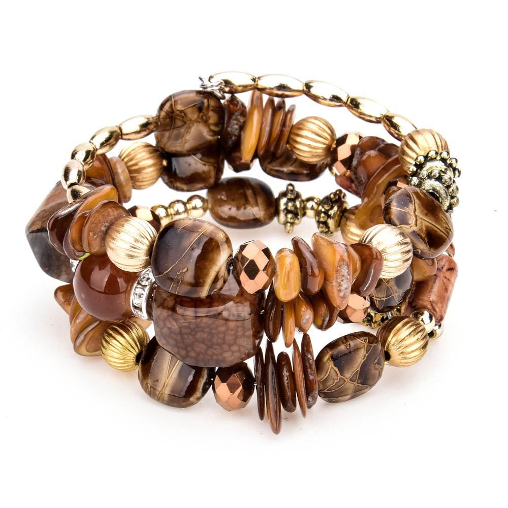 Popular Bohemian Vintage Crystal Agate Turquoise Beaded Multilayer Winding Bracelet Stretch Bracelet кавовий
Popular Bohemian Vintage Crystal Agate Turquoise Beaded Multilayer Winding Bracelet Stretch Bracelet кавовий