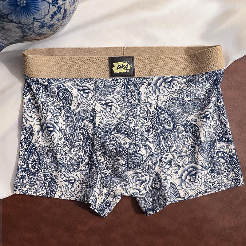 Men s Combed Cotton Blue & White Porcelain Print Boxer Briefs - National Style, Breathable, Skin-Friendly. 2XL
Men s Combed Cotton Blue & White Porcelain Print Boxer Briefs - National Style, Breathable, Skin-Friendly. 2XL