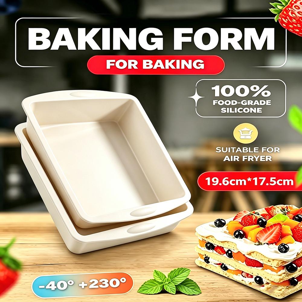 2Pcs Silicone Square Cake Plate Non-Stick Brownie Pot with Anti-Slip Handle Oven and Air Fryer Safe Perfect for Baking Cakes бежевий
2Pcs Silicone Square Cake Plate Non-Stick Brownie Pot with Anti-Slip Handle Oven and Air Fryer Safe Perfect for Baking Cakes бежевий