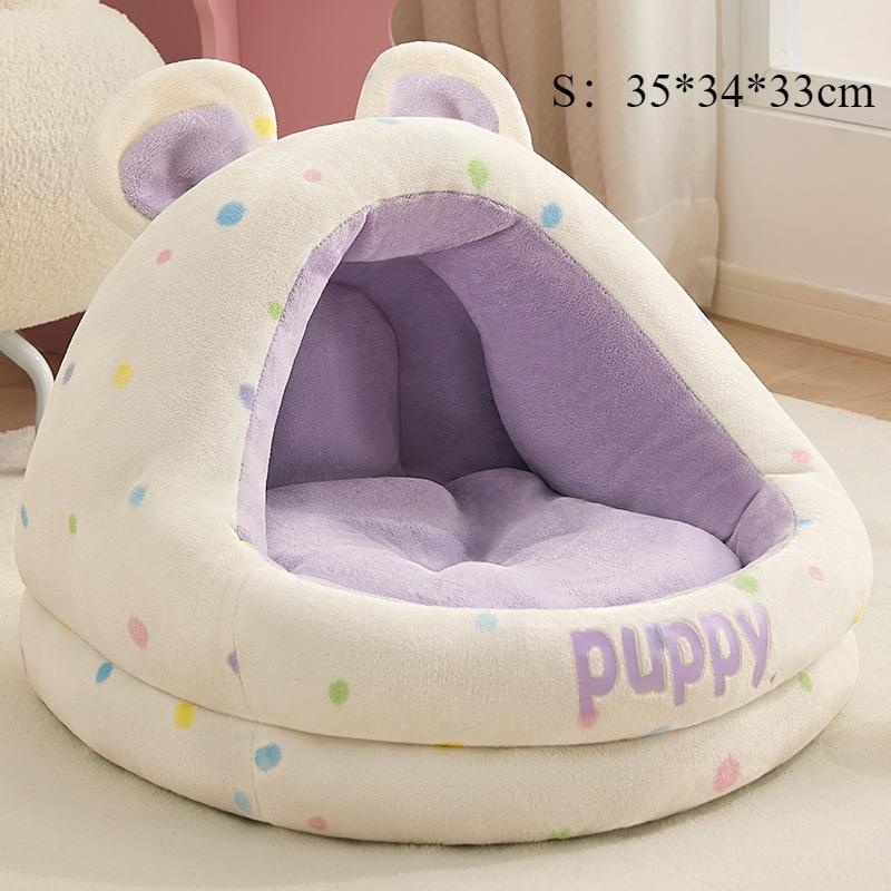Winter Warm Thickened Cat Beds Sleeping Sofa Velvet Semi Enclosed Dog Beds Large House Hiding Cat Villa Luxury Cute Pet Products
Winter Warm Thickened Cat Beds Sleeping Sofa Velvet Semi Enclosed Dog Beds Large House Hiding Cat Villa Luxury Cute Pet Products