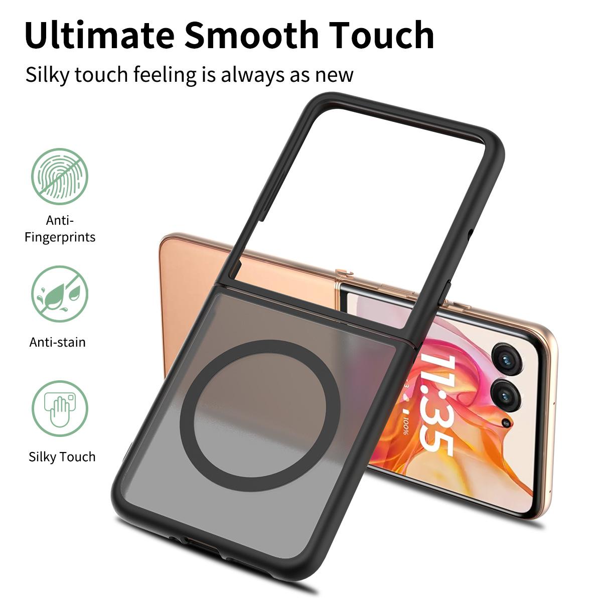 For Motorola Razr 60 Ultra 5G Case Compatible with MagSafe TPU Frame Acrylic Back Phone Cover Skin Touch Black
For Motorola Razr 60 Ultra 5G Case Compatible with MagSafe TPU Frame Acrylic Back Phone Cover Skin Touch Black