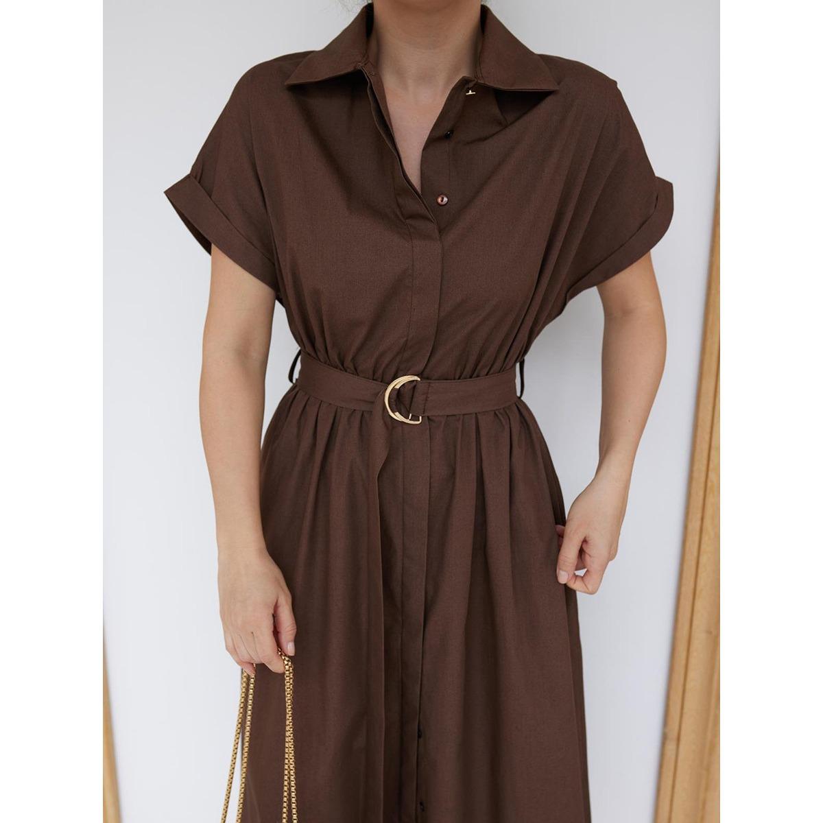 Summer New Women s 100% Cotton Shirt Dress, Single Breasted Knee-length Short Sleeve Casual Dress, European American Style S
Summer New Women s 100% Cotton Shirt Dress, Single Breasted Knee-length Short Sleeve Casual Dress, European American Style S