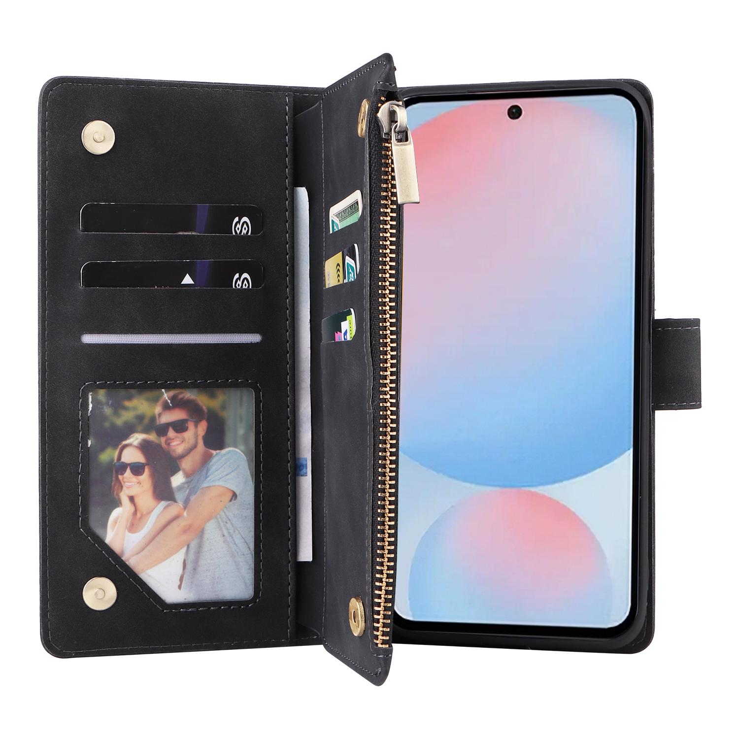 For Samsung Galaxy A56 5G Case Zipper Wallet Multiple Card Slots Leather Phone Cover Black 
For Samsung Galaxy A56 5G Case Zipper Wallet Multiple Card Slots Leather Phone Cover Black