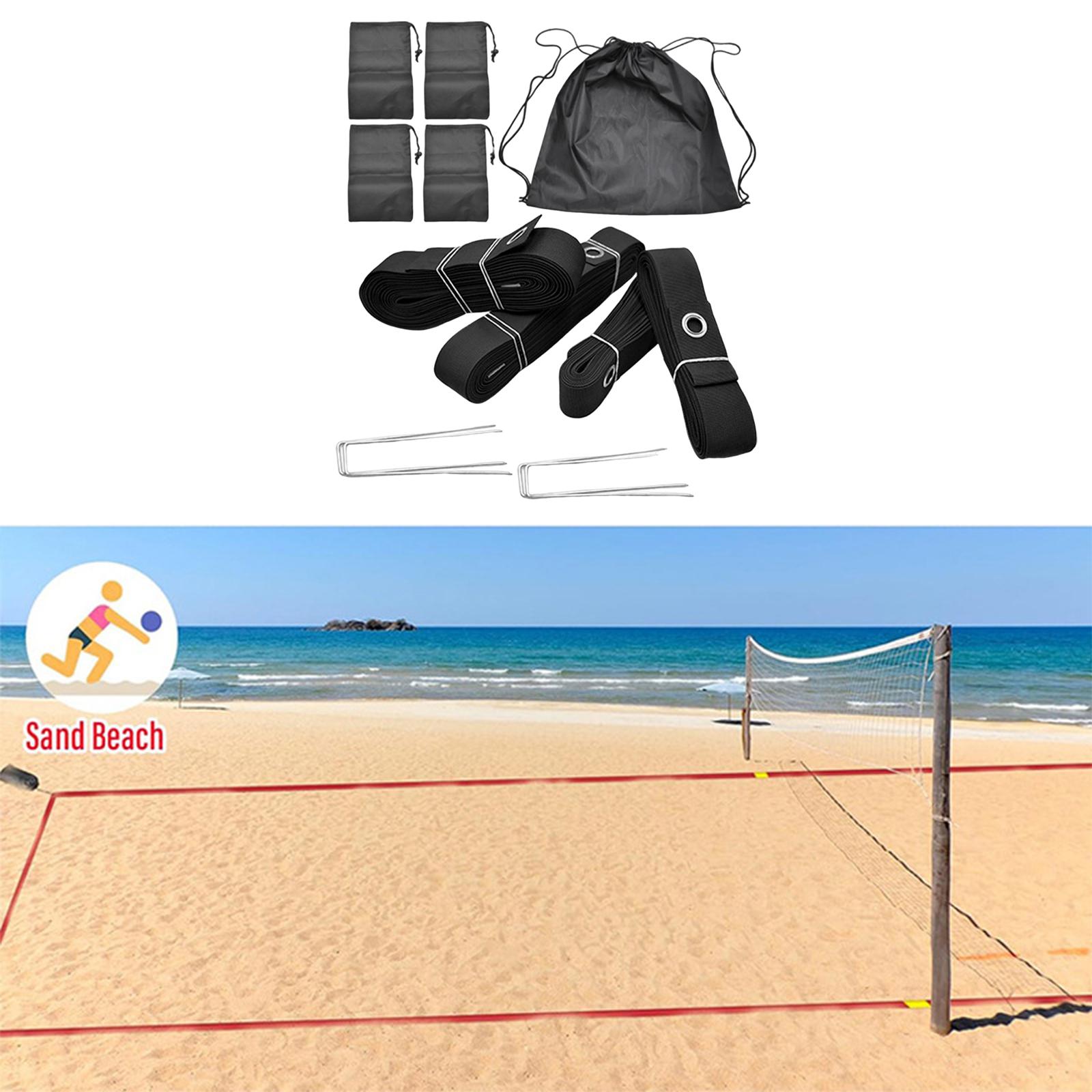Beach Volleyball Court Boundary Lines Kit Versatile 52.5 ft and 26.2 ft Line чорний
Beach Volleyball Court Boundary Lines Kit Versatile 52.5 ft and 26.2 ft Line чорний