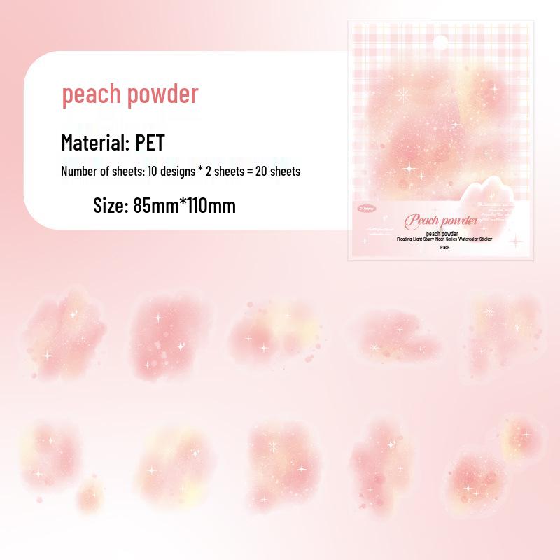 Watercolor Star & Moon Sticker Set: 6 Styles of PET Decorative Collage Stickers
Watercolor Star & Moon Sticker Set: 6 Styles of PET Decorative Collage Stickers