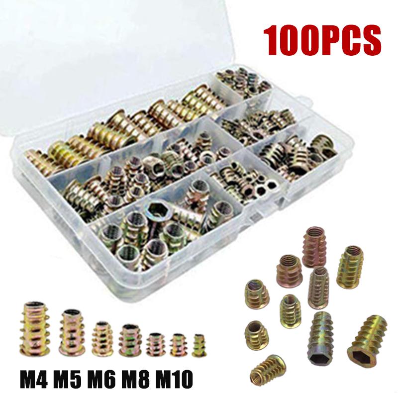 Dagu 100 шт. новые M4 M5 M6 M8 M10 шестигранные вставки с резьбой, деревянные винты, гайки
Dagu 100 шт. новые M4 M5 M6 M8 M10 шестигранные вставки с резьбой, деревянные винты, гайки