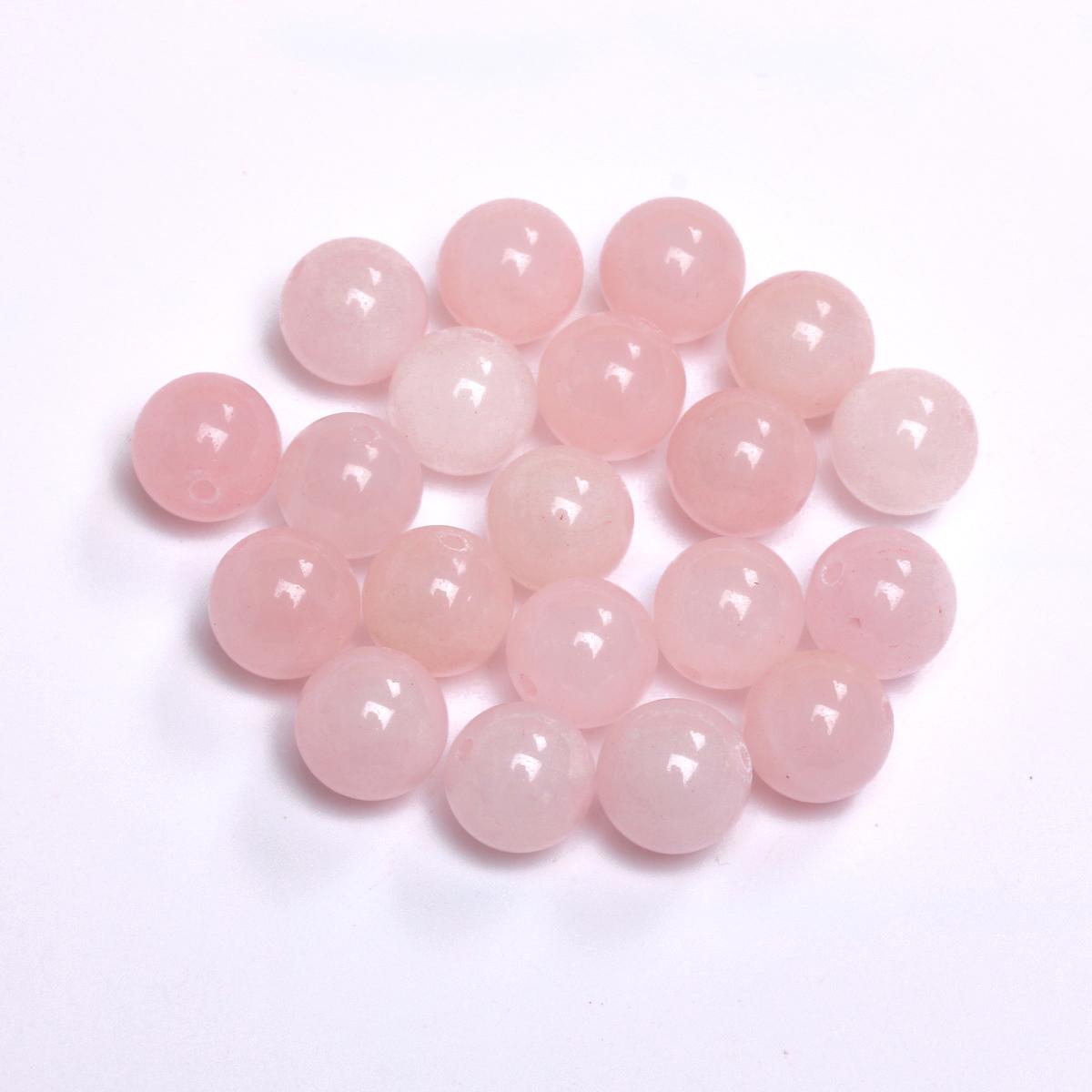 15-40 шт. 4/6/8/10/12 мм DIY розовый натуральный камень круглый материал свободные бусины для изготовления ювелирных изделий ожерелье брелок случайный цвет ручная работа 10mm 20pcs
