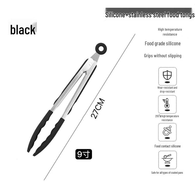 Zhaoran 9-inch Stainless Steel Silicone Food Tongs
Zhaoran 9-inch Stainless Steel Silicone Food Tongs