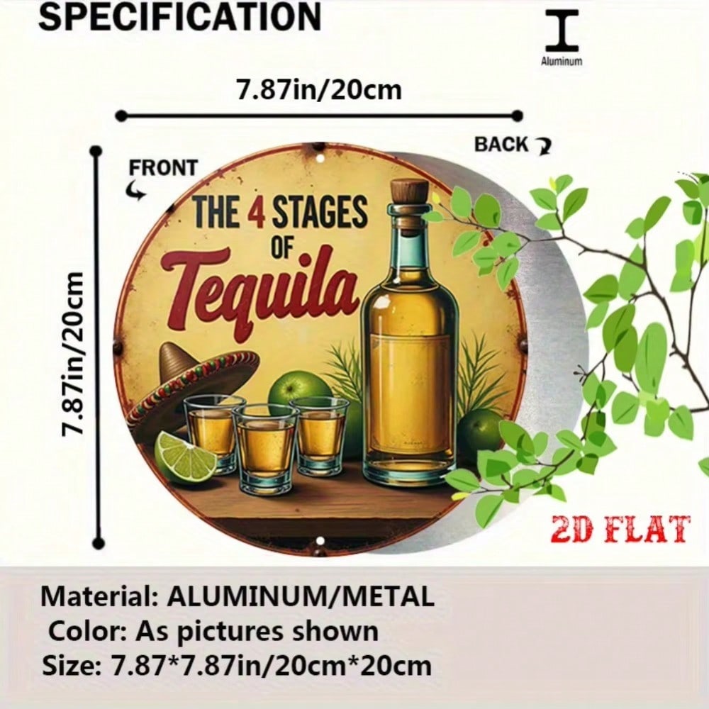 Vintage Tequila Bottle Metal Tin Sign Wall Art Rustic Home Decor Plaque 20x20
Vintage Tequila Bottle Metal Tin Sign Wall Art Rustic Home Decor Plaque 20x20