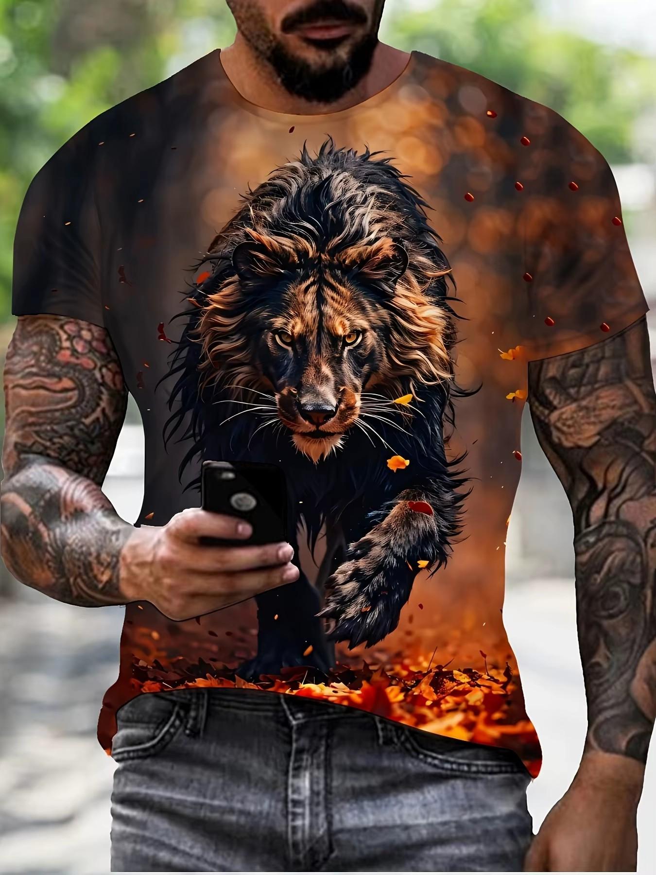 Men s 3D Wolf Print T-Shirt - Wolf Eyes - Realistic Flames and Smoke Back Design 6XL
Men s 3D Wolf Print T-Shirt - Wolf Eyes - Realistic Flames and Smoke Back Design 6XL