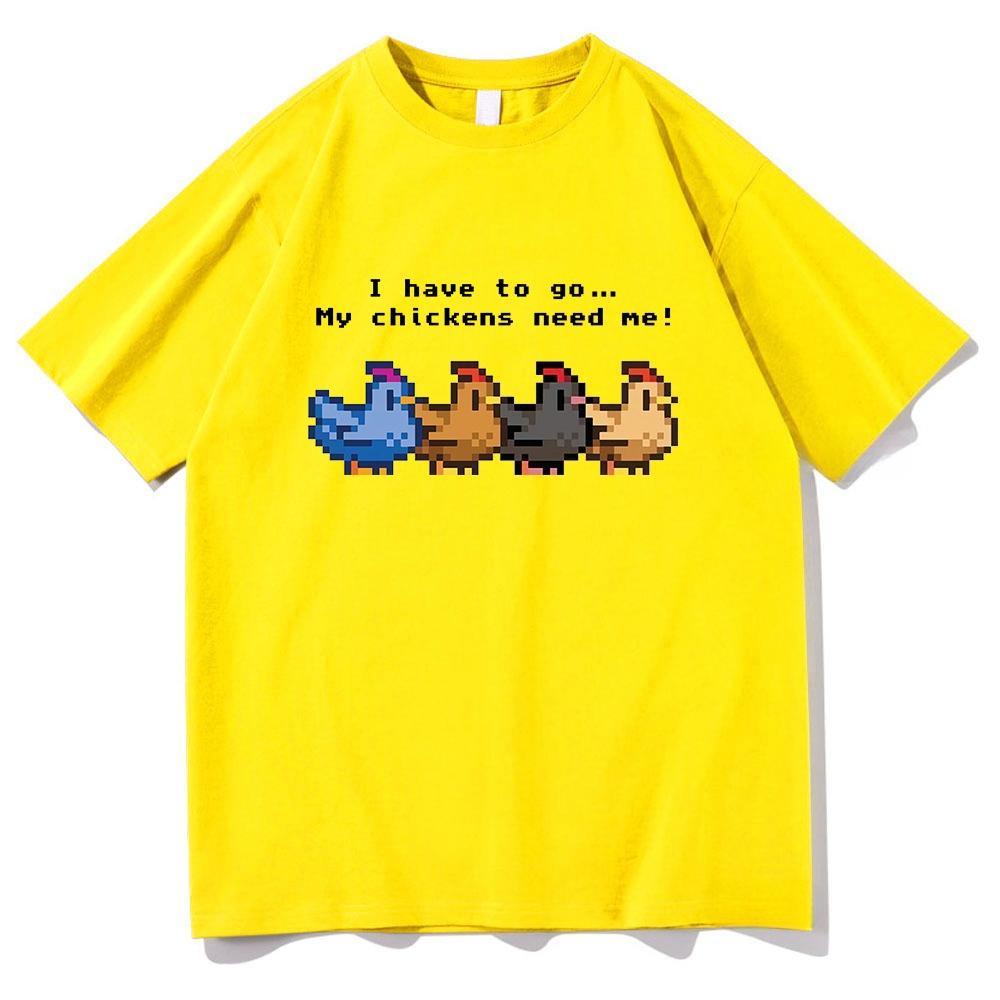Stardew Valley I Have To Go My Chickens Need Me Tshirt UnisexWomen Clothing Harajuku Tshirt Unisex Cotton Tops Graphic T Shirts 4XL
Stardew Valley I Have To Go My Chickens Need Me Tshirt UnisexWomen Clothing Harajuku Tshirt Unisex Cotton Tops Graphic T Shirts 4XL
