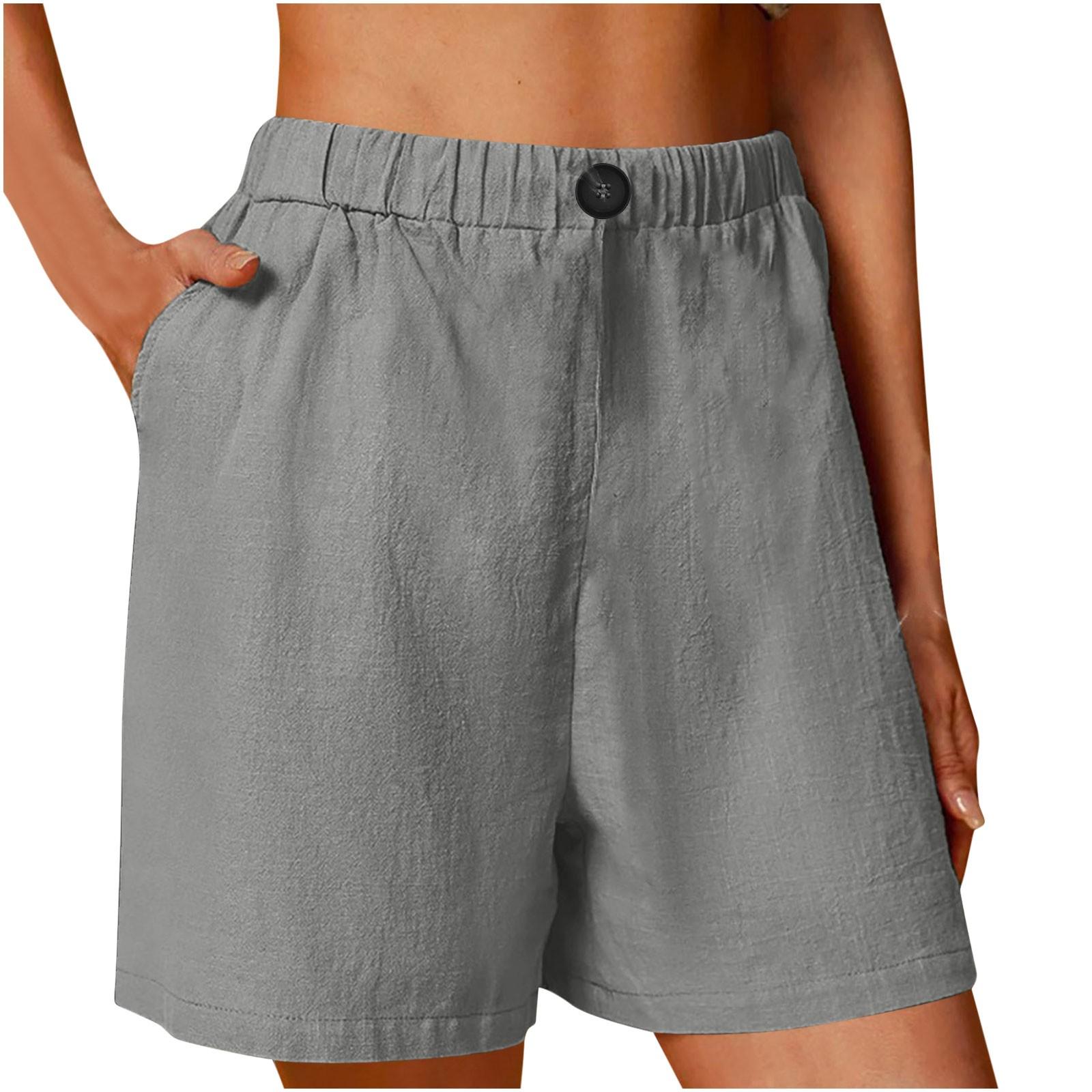 Женские летние модные свободные однотонные повседневные шорты из хлопка и льна на пуговицах L
Женские летние модные свободные однотонные повседневные шорты из хлопка и льна на пуговицах L