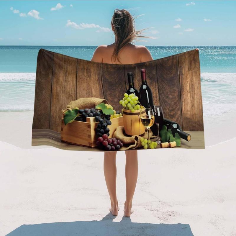 Beach Towel Red Wine Bath Pool Towels Grapes Fruit Farm Wood Grain Absorbent Beach Towel Soft Large Quick Lightweight Camping W30*H60(CM)
Beach Towel Red Wine Bath Pool Towels Grapes Fruit Farm Wood Grain Absorbent Beach Towel Soft Large Quick Lightweight Camping W30*H60(CM)