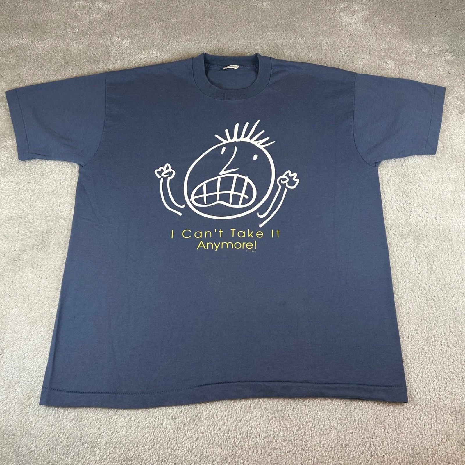 Vintage 1995 I Can t Take It Anymore T-shirt Men s XL Navy Single Stitch BWH 90s S
Vintage 1995 I Can t Take It Anymore T-shirt Men s XL Navy Single Stitch BWH 90s S