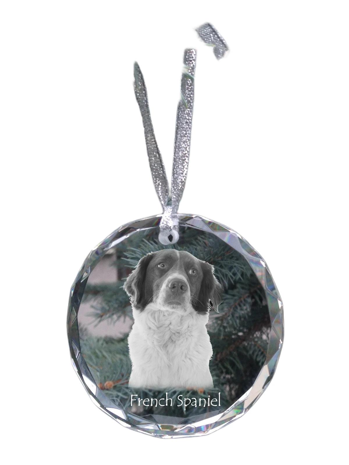 French Spaniel, French Setter - crystal bauble with a photo, dog photo in crystal, personalized Christmas tree ornament by Art-Dog brand прозорий
French Spaniel, French Setter - crystal bauble with a photo, dog photo in crystal, personalized Christmas tree ornament by Art-Dog brand прозорий