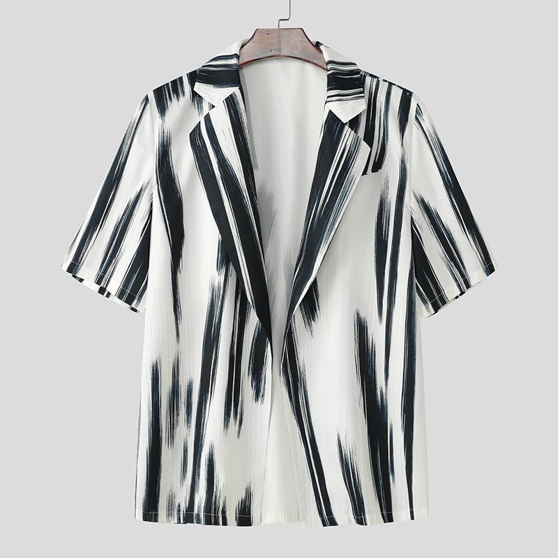 INCERUN Summer Men Lapel Short Sleeve Open Front Print Casual Oversized Shirts S белый
INCERUN Summer Men Lapel Short Sleeve Open Front Print Casual Oversized Shirts S белый