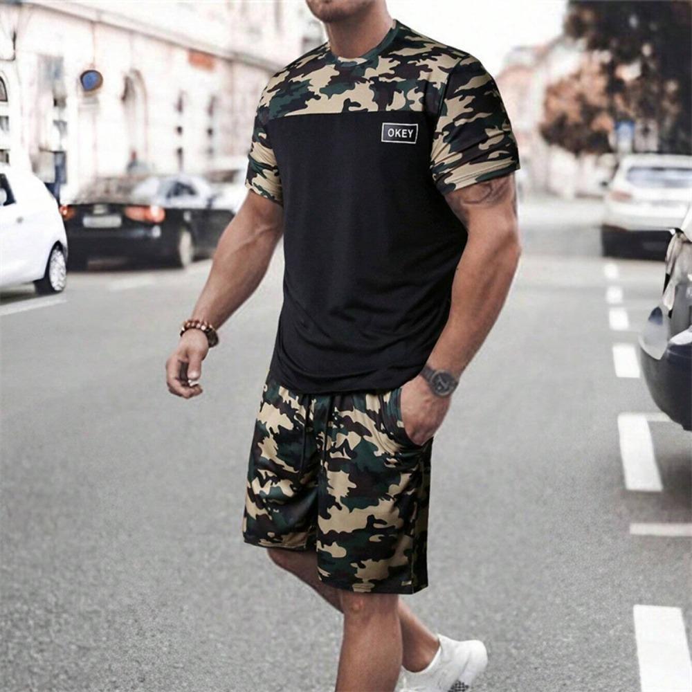 New Summer O-Collar Camouflage 3D Print Set Classic Men s Sports Short Sleeve and Shorts 2-Piece Gym Fitness Set 6XL
New Summer O-Collar Camouflage 3D Print Set Classic Men s Sports Short Sleeve and Shorts 2-Piece Gym Fitness Set 6XL
