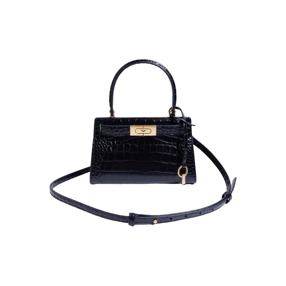 Tory Burch Lee Radziwill Crocodile Embossed Adjustable Detachable Shoulder Strap Leather Handbag Women handbags Black 75269-001 Basic Set (Bag+Dust Bag)
Tory Burch Lee Radziwill Crocodile Embossed Adjustable Detachable Shoulder Strap Leather Handbag Women handbags Black 75269-001 Basic Set (Bag+Dust Bag)