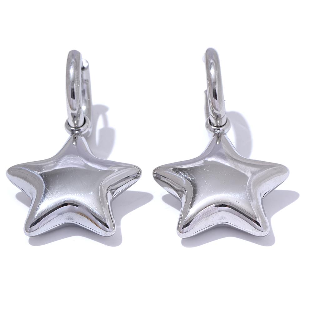 Yhpup Fashion Stainless Steel Star Hollow Thick Drop Hoop Earrings Women 18K Gold Plated Polished Texture Charm Daily Jewelry
Yhpup Fashion Stainless Steel Star Hollow Thick Drop Hoop Earrings Women 18K Gold Plated Polished Texture Charm Daily Jewelry