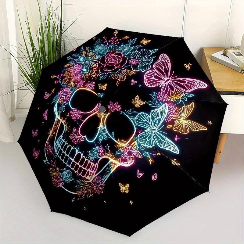 1pc Neon Skull Flowers Butterflies Artwork Umbrella with Plastic Handle,Suitable for All Seasons Home Travel Outdoor UmbrellaB1868
1pc Neon Skull Flowers Butterflies Artwork Umbrella with Plastic Handle,Suitable for All Seasons Home Travel Outdoor UmbrellaB1868