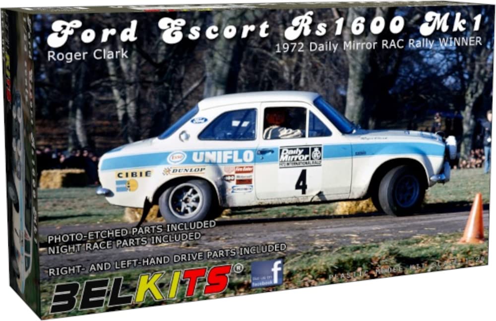 Platz Belkits Ford Escort RS1600 1972 RAC Rally Winner Plastic Model BEL007 1/24 MK.I
Platz Belkits Ford Escort RS1600 1972 RAC Rally Winner Plastic Model BEL007 1/24 MK.I