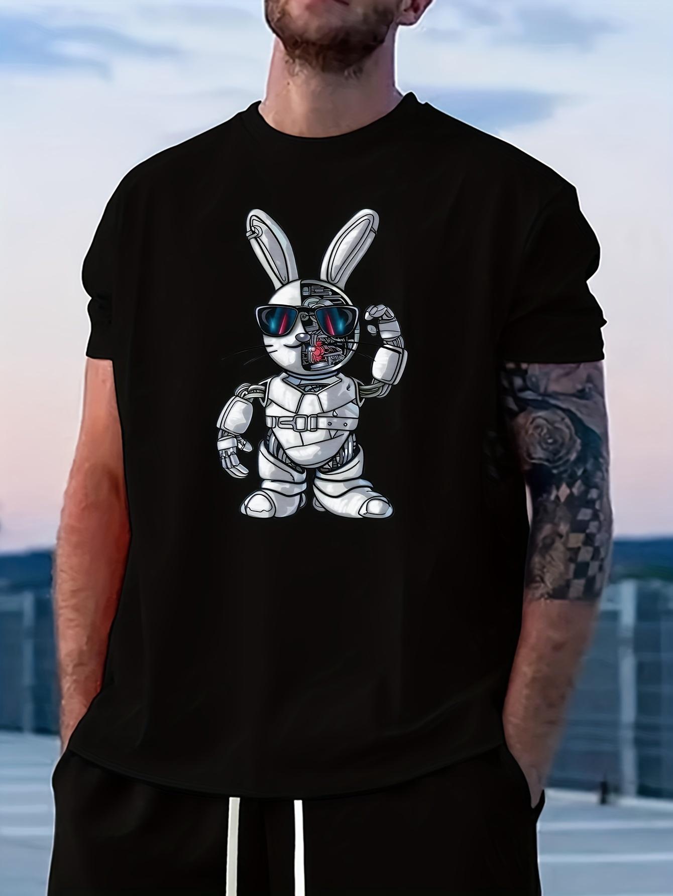 Robot Rabbit Print Crew Neck Fashionable Short Sleeve Sports T-shirt XXXL
Robot Rabbit Print Crew Neck Fashionable Short Sleeve Sports T-shirt XXXL