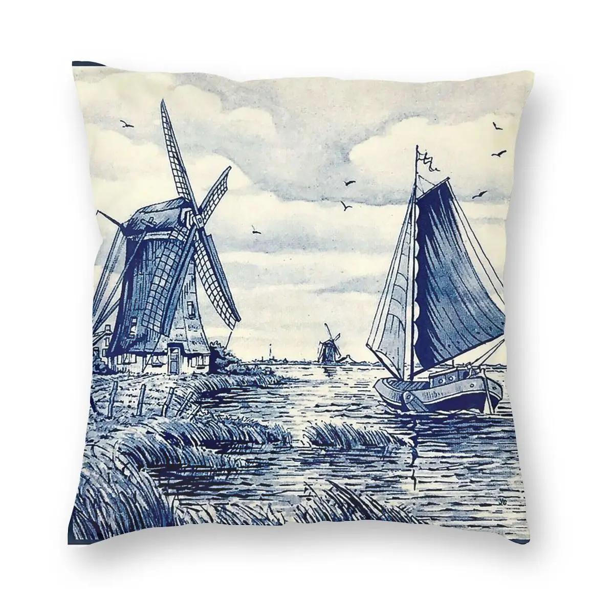 Dutch Blue Delft Vintage Sailboat Windmills Print Square Pillow Case Polyester Cushions for Sofa Creative Pillowcase 12x12Inch
Dutch Blue Delft Vintage Sailboat Windmills Print Square Pillow Case Polyester Cushions for Sofa Creative Pillowcase 12x12Inch